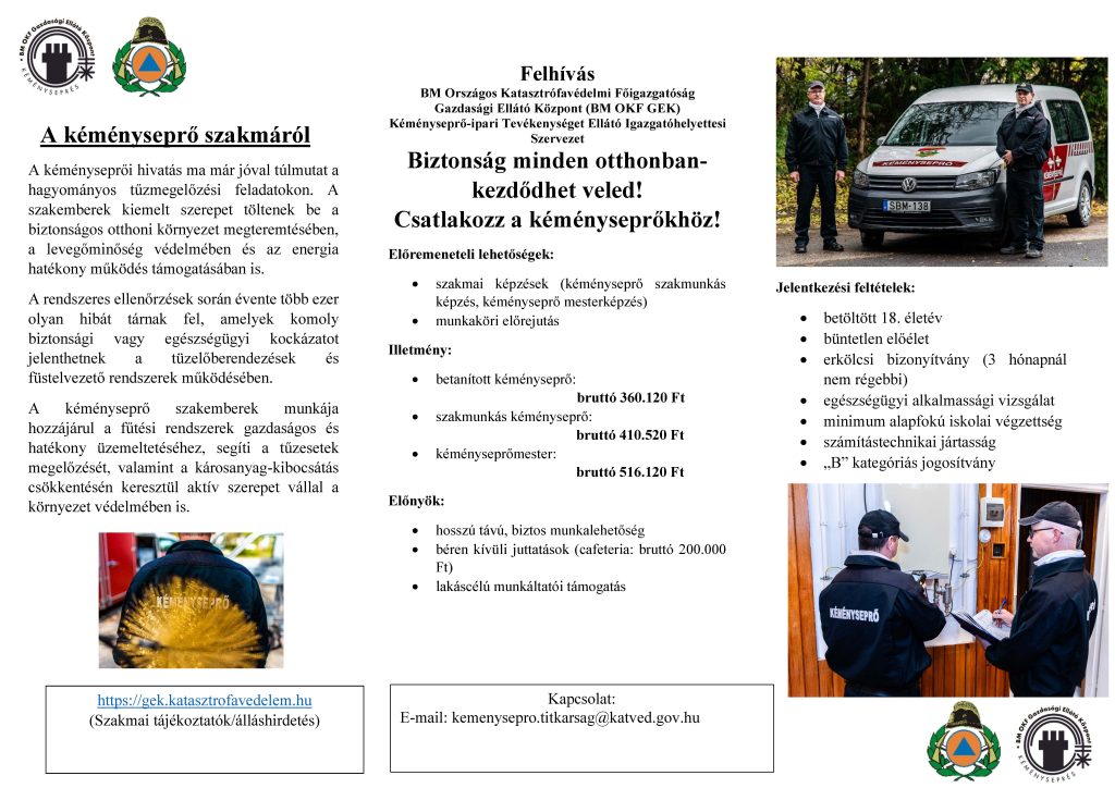 Kéményseprő állás